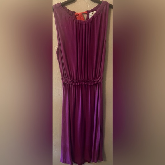 Kate Spade Crepe Midi Dress w/Tie LARGE - Picture 1 of 5